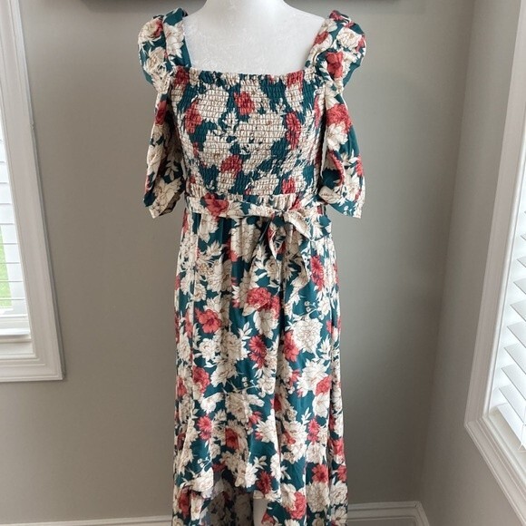 Melrose & Market High Low Boho Floral Dress Size XS - Picture 6 of 11